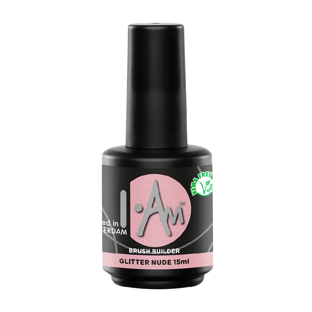 [1212173030] I AM Brush Builder Glitter Nude 15ml