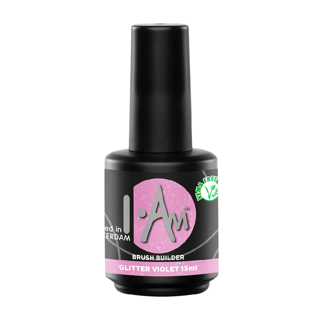 [1212173031] I AM Brush Builder Glitter Violet 15ml
