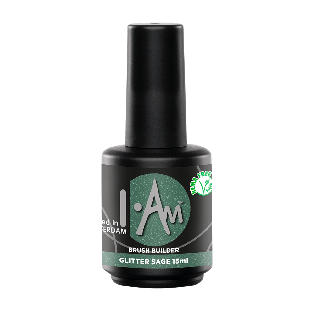 [1212173035] I AM Brush Builder Glitter Sage 15ml