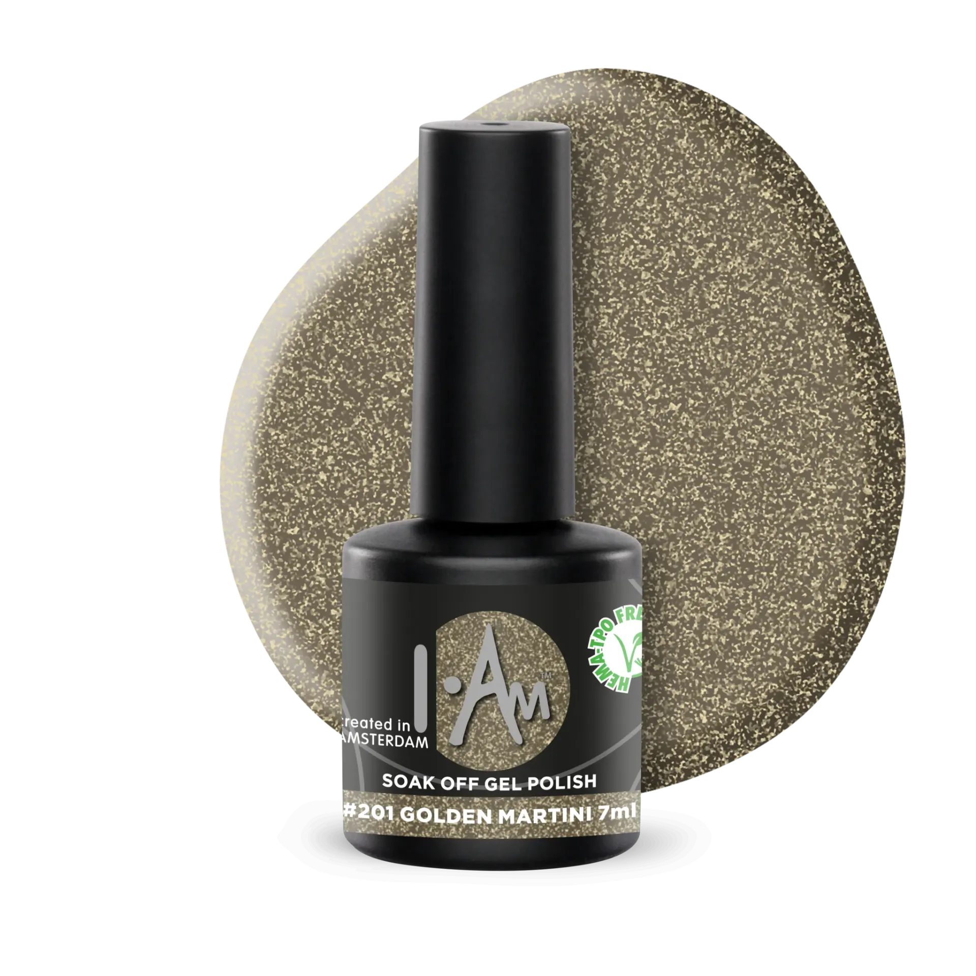 [1212177402] I.Am Soak Off Gel Polish #201 Golden Martini (7ml)