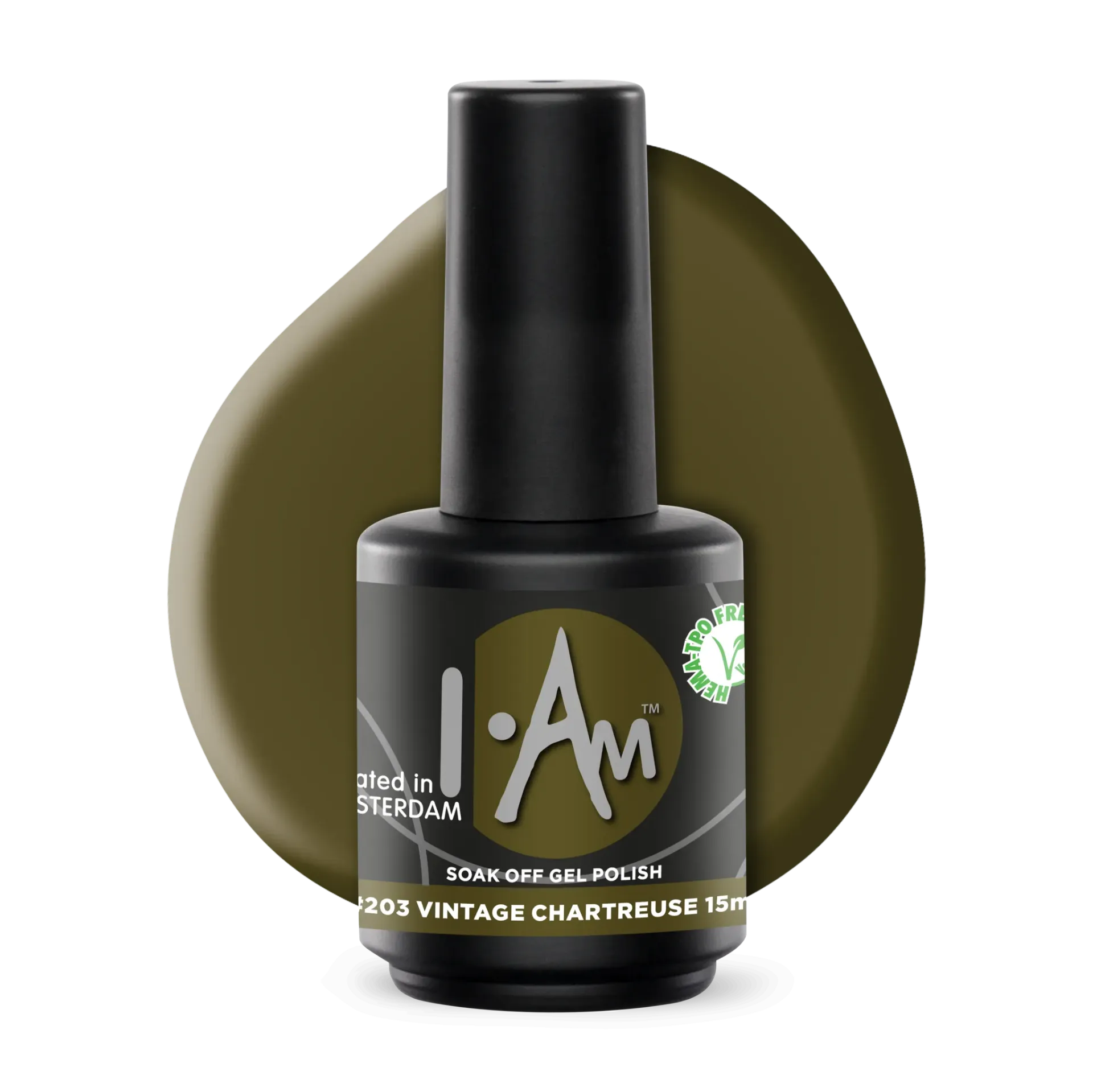 I.Am Soak Off Gel Polish #203 Vintage Chartreuse (15ml)
