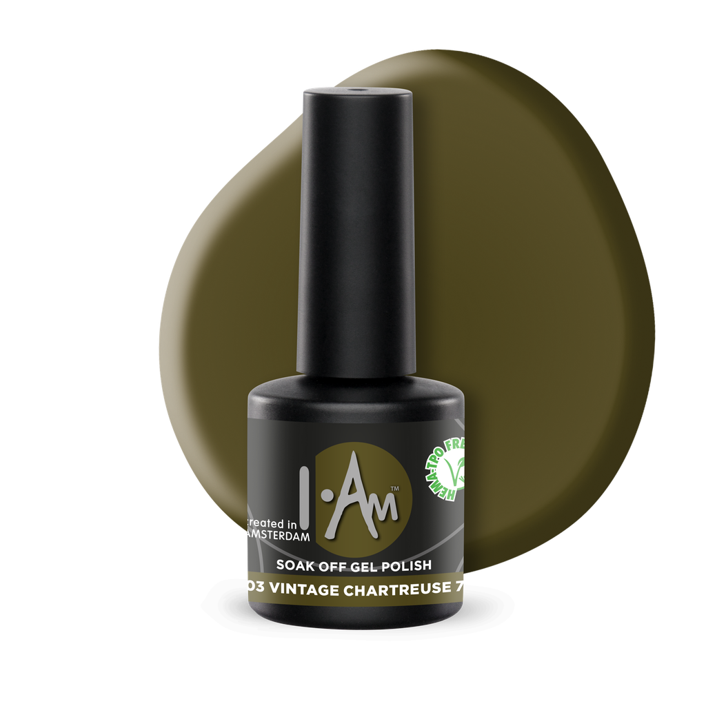I.Am Soak Off Gel Polish #203 Vintage Chartreuse (7ml)