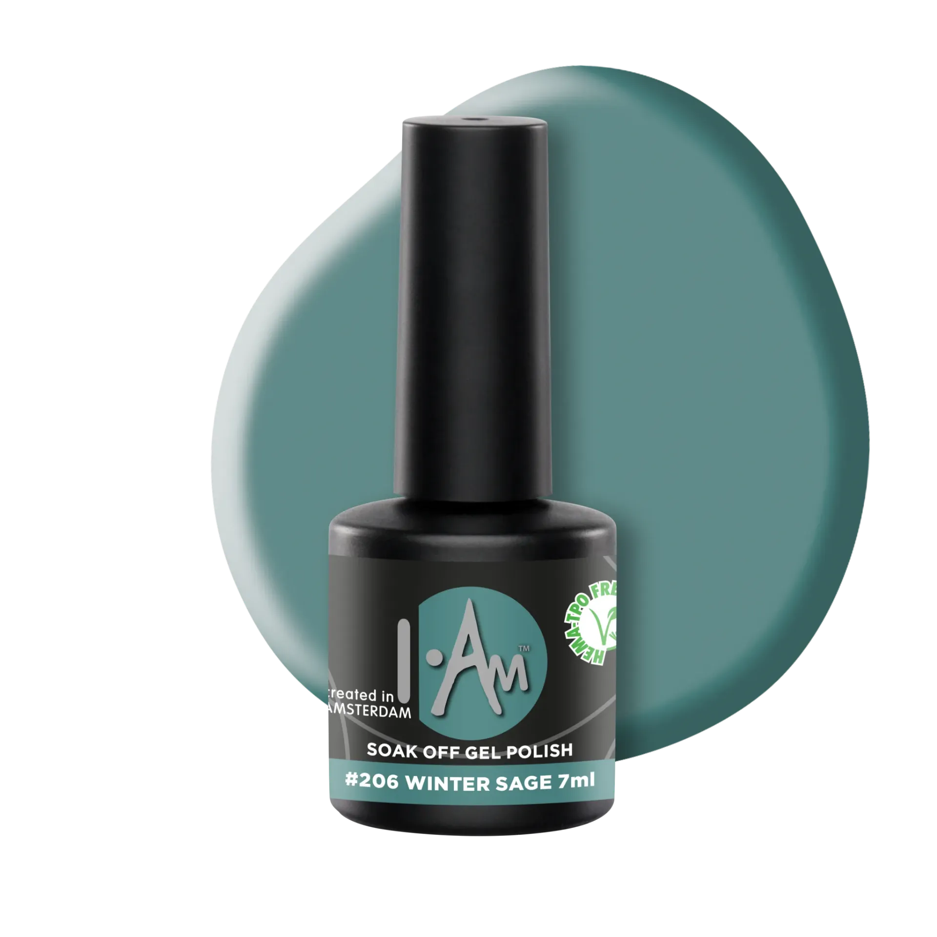 [1212177411] I.Am Soak Off Gel Polish #206 Winter Sage (7ml)
