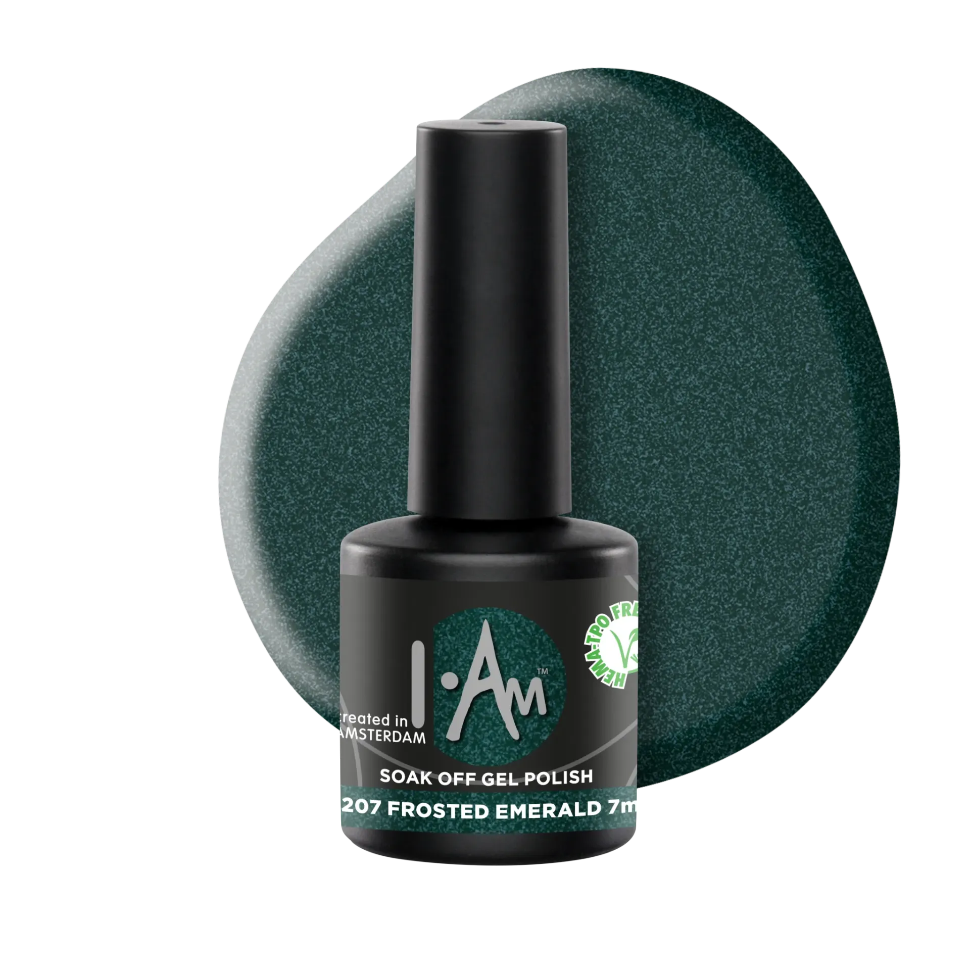 [1212177413] I.Am Soak Off Gel Polish #207 Frosted Emerald (7ml)