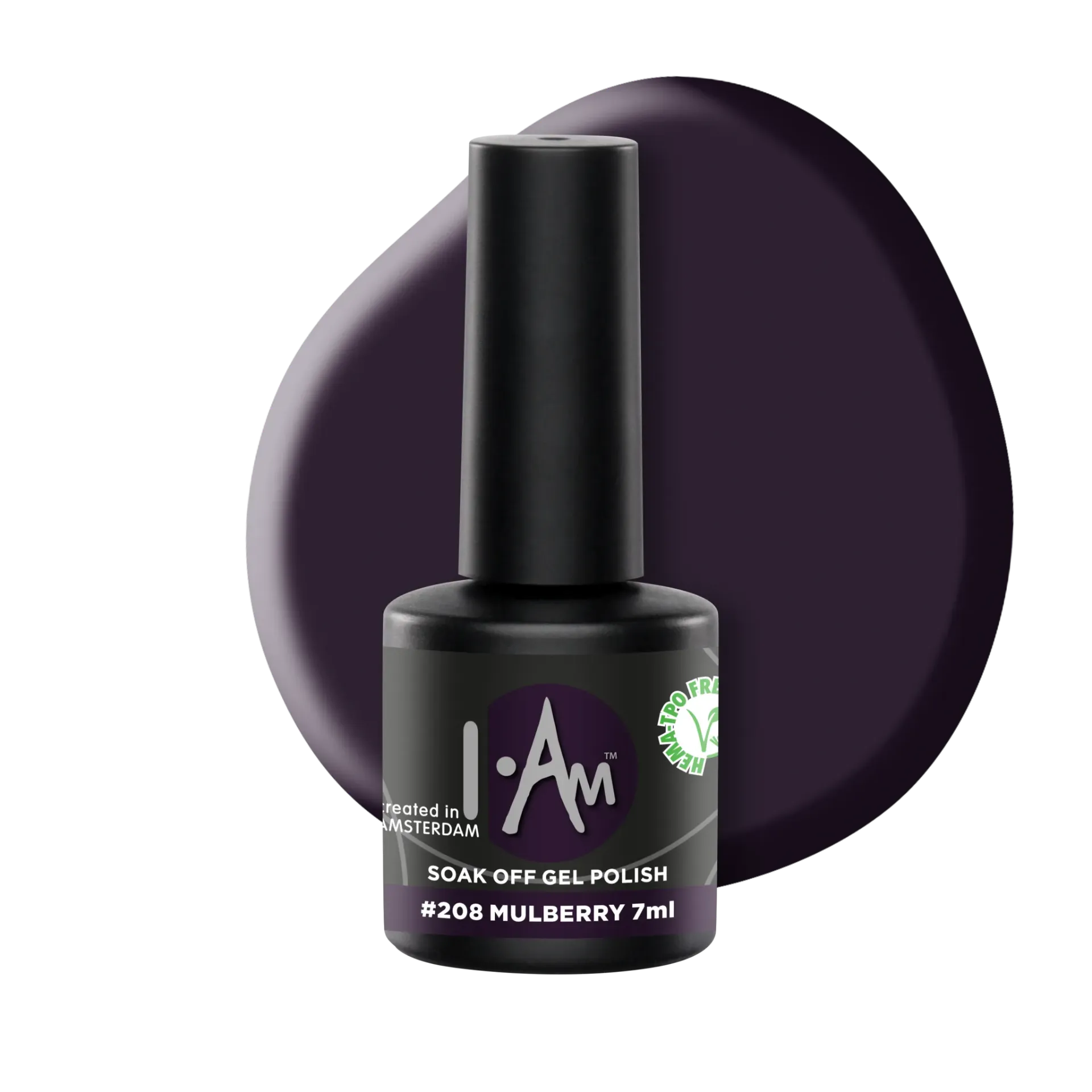[1212177415] I.Am Soak Off Gel Polish #208 Mulberry (7ml)