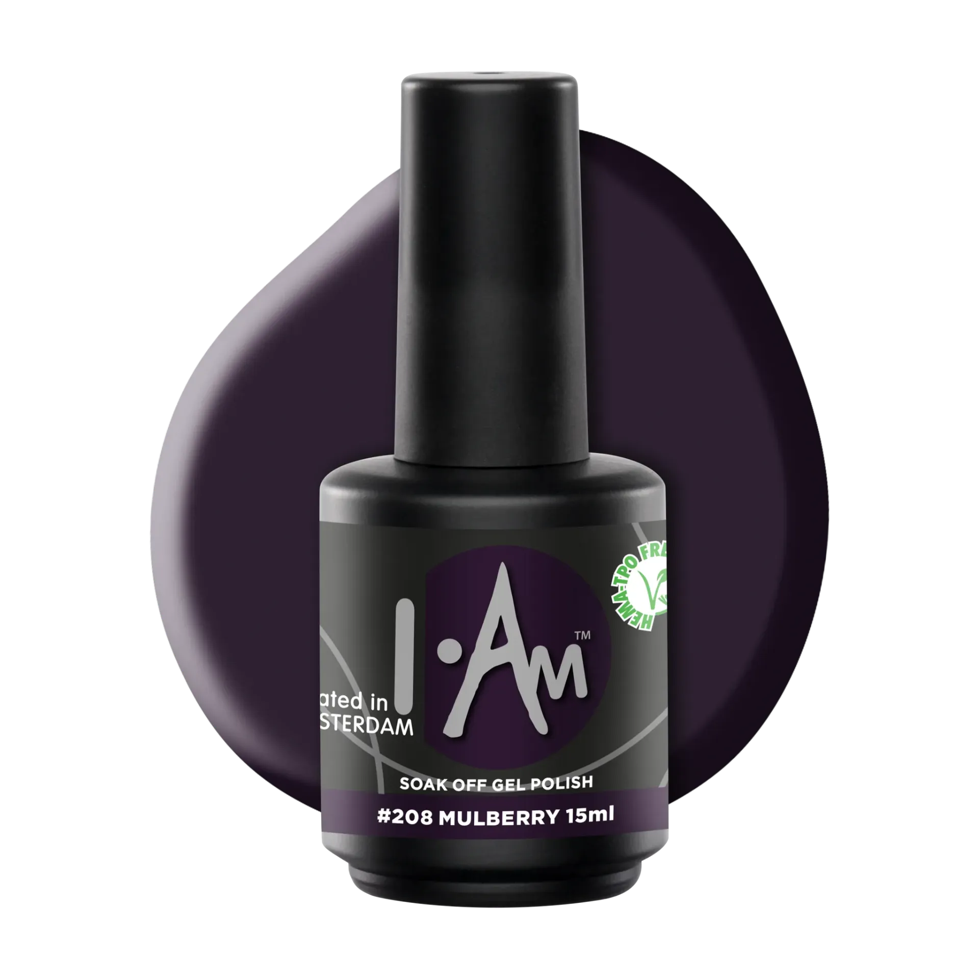 I.Am Soak Off Gel Polish #208 Mulberry (15ml)