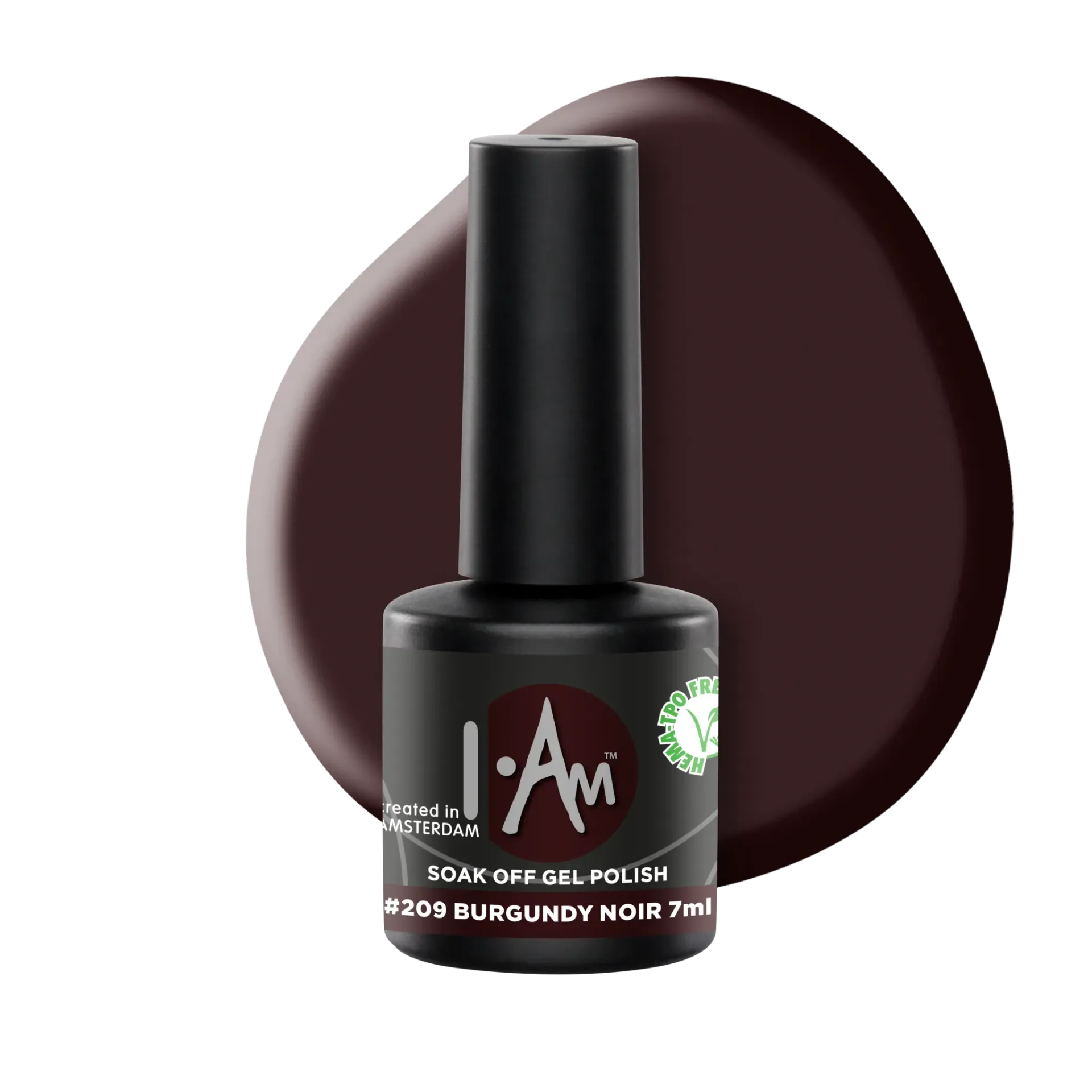 [1212177417] I.Am Soak Off Gel Polish #209 Burgundy Noir (7ml)