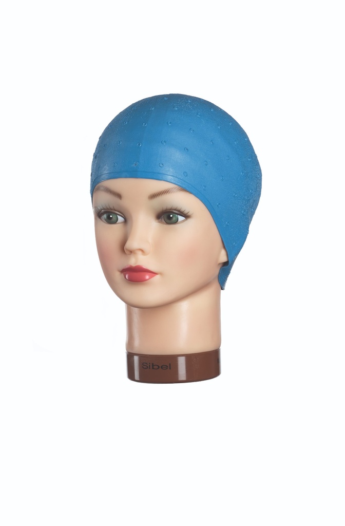 [S5011331] SIBEL Bonnet à mèches Rubber Bleu