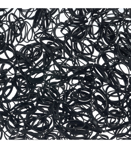 [S4432959] SIBEL Elastische Haarbandjes Zwart 20mm 500st