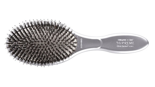 [ID2032] Olivia Garden Expert Care Oval Boar&Nylon Bristles Silver 