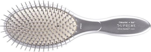 [ID2035] OLIVIA GARDEN EXPERT CARE OVAL Nylon Bristles Silver 