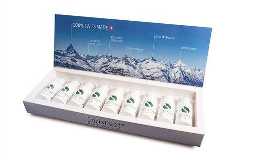 [73090] SatisFeet® 'Trialset', Box with 1 each of 30ml