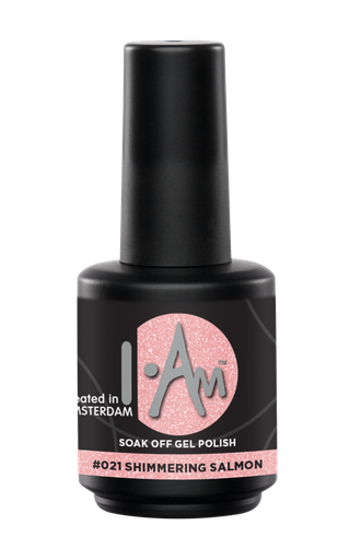 [1212177042] I.AM Soak Off Gel Polish #021 Shimmering Salmon 15ml