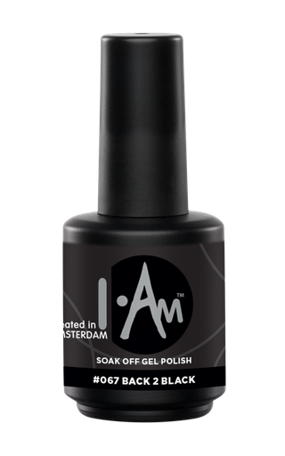 [1212177134] I.AM Soak Off Gel Polish #067 Back 2 Black 15ml