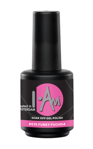 [1212177152] I.AM Soak Off Gel Polish #076 Funky Fuchsia 15ml