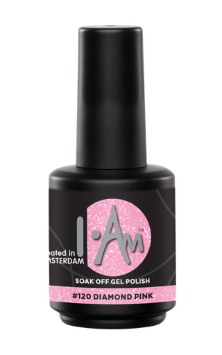 [1212177240] I.AM Soak Off Gel Polish #120 Diamond Pink 15ml