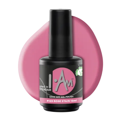 [1212177256] I.AM Soak Off Gel Polish #128 Rose Stain 15ml