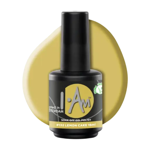 [1212177264] I.AM Soak Off Gel Polish #132 Lemon Cake 15ml