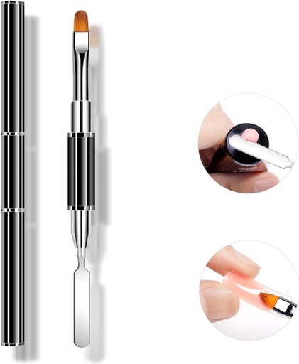 [YF0012] Nail Producten Levert Nail Art Tools Dual-Ended Polygels Pen Borstels Groothandel Gel Polish Nagelborstel Voor Uitbreiding