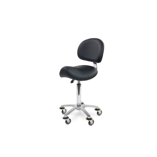 [P000032] SIBEL Stool w/backrest Felix Black