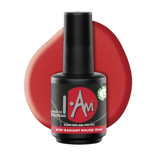 [1212177382] I.AM Soak Off Gel Polish #191 Radiant Rouge 15ml
