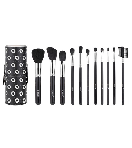 [S0010090] SIBEL Cosmetische Borstelset Black Swan 11st